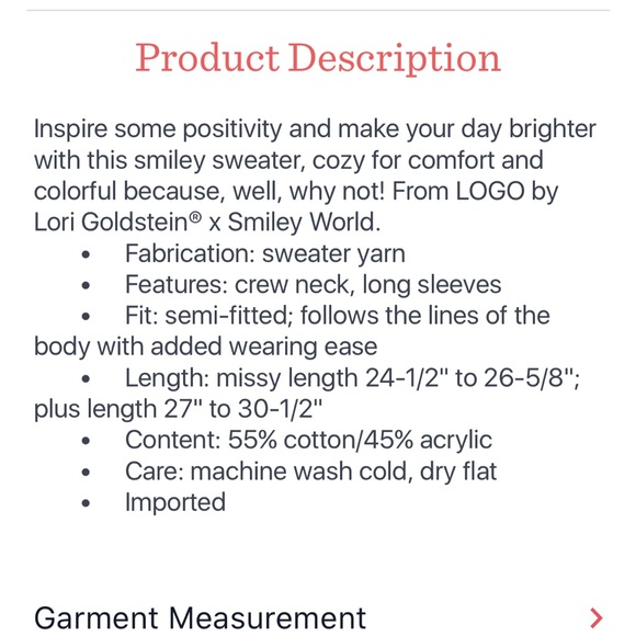 LOGO x Smiley World sweater NWOT - Picture 9 of 10